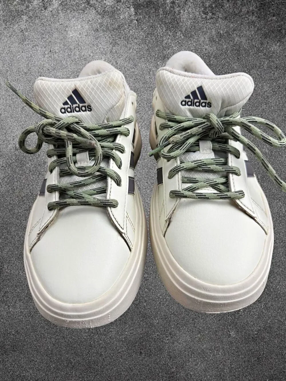 Adidas Grand Court Platform IH2427 Ivory Black Women’s Shoes US 8 EU 40